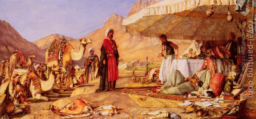 John Frederick Lewis : A Frank Encampment In The Desert Of Mount Sinai